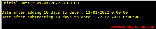 CSharp-program-to-add-and-subtract-days-from-the-date