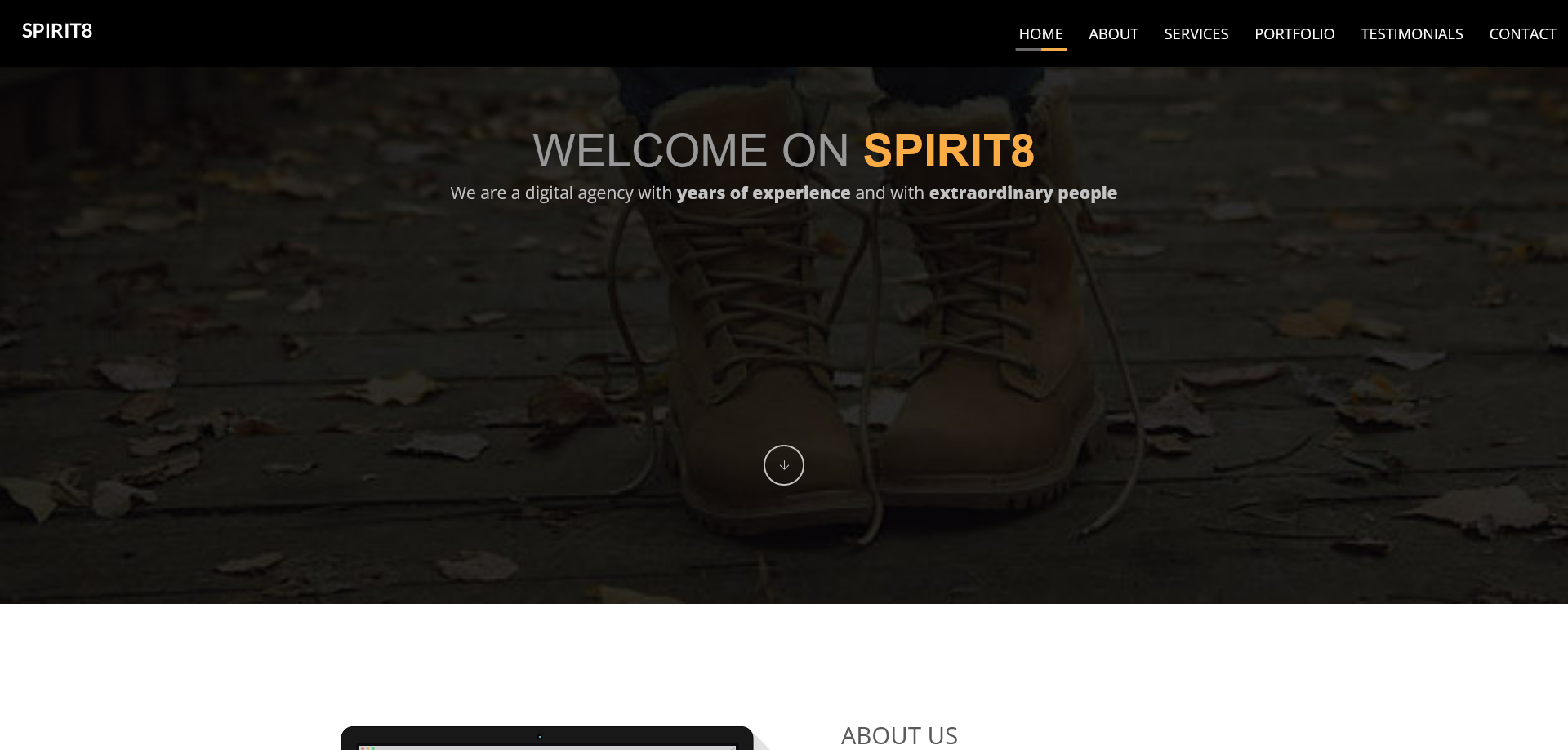 Spirit 8 a Corporate Multipurpose Flat Bootstrap Responsive web template using Asp .Net MVC