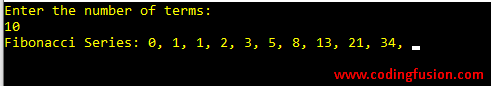 C#-Program-to-Print-Fibonacci-Series