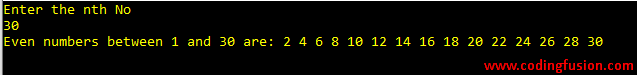 C#-Program-to-print-even-numbers-from-1-to-N