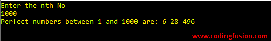 C#-Program-to-print-perfect-numbers-from-1-to-N