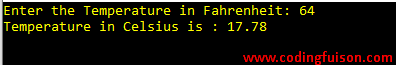 CSharp-program-to-convert-Celsius-into-Fahrenheit