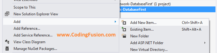 add insert update delete using entity framework database first in asp net a step by step example