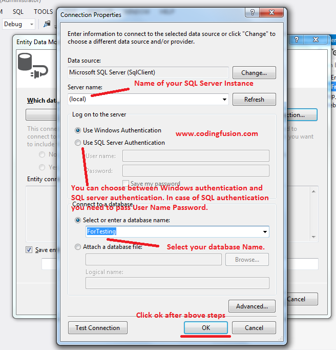 add insert update delete using entity framework database first in asp net a step by step example